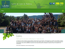 Tablet Screenshot of centreloisirs-barboux.com